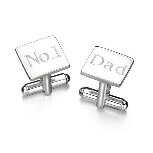 Plain Square Silver Cufflinks