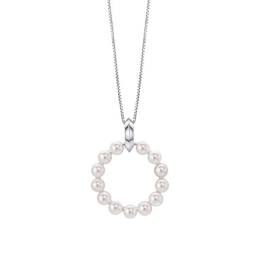 Fiorelli Pearl Circle Pendant Necklace