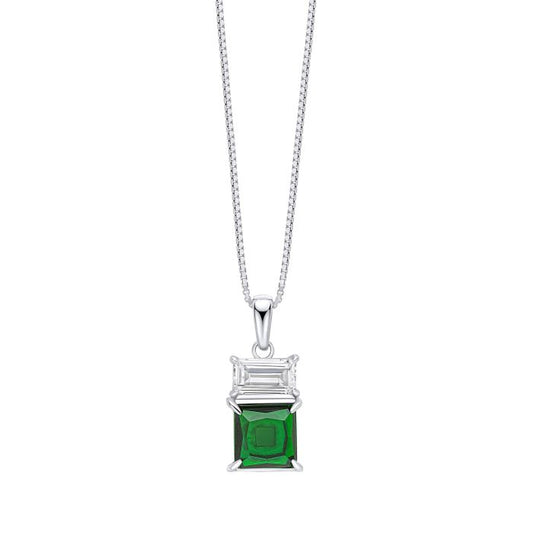 Fiorelli Toi et Moi Drop Pendant p5469 on a white background, featuring an elegant intertwined design with sparkling cubic zirconia accents, perfect for adding sophistication and timeless beauty to any jewelry collection.