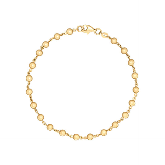 Gold Ball Chain Bracelet white background