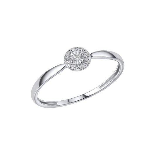 Halo Diamond White Gold Ring