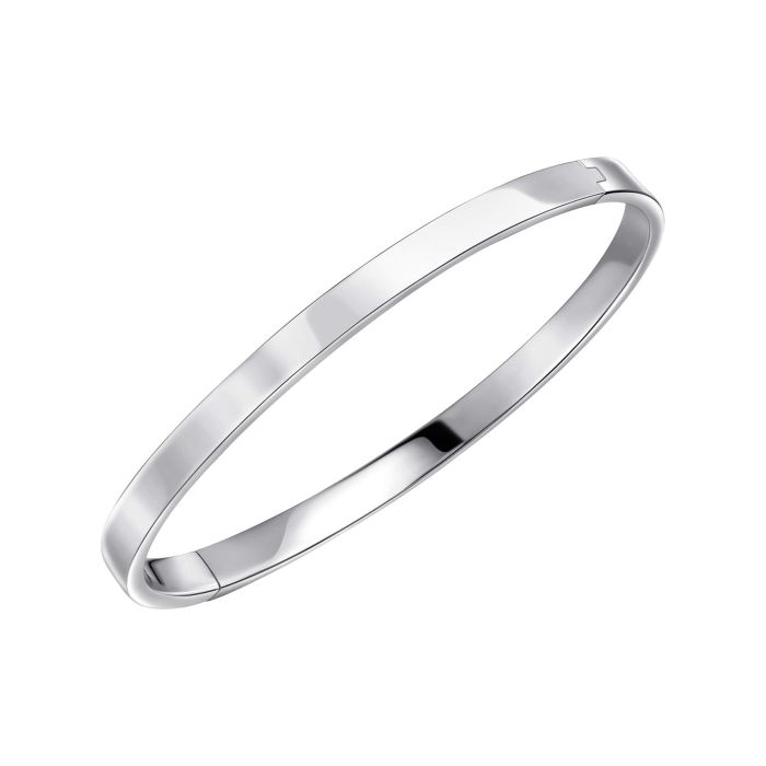 Silver bracelet on a white background
