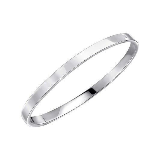 Silver bracelet on a white background