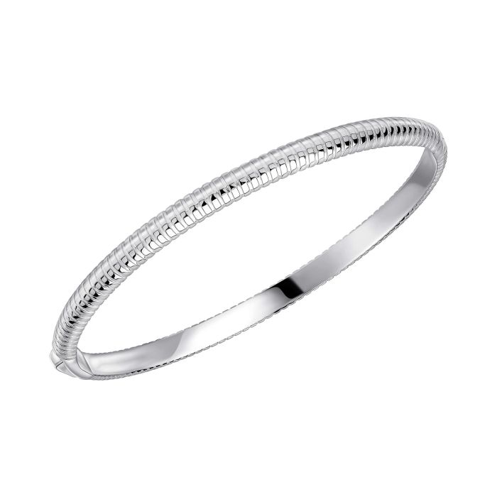 Silver bracelet on a white background