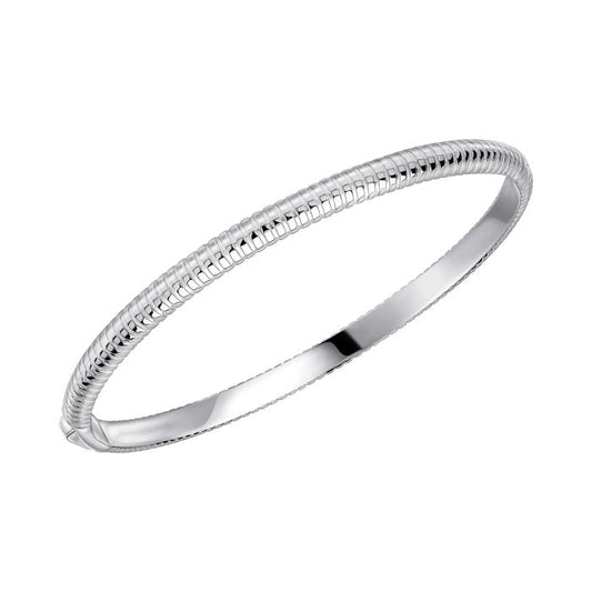 Silver bracelet on a white background