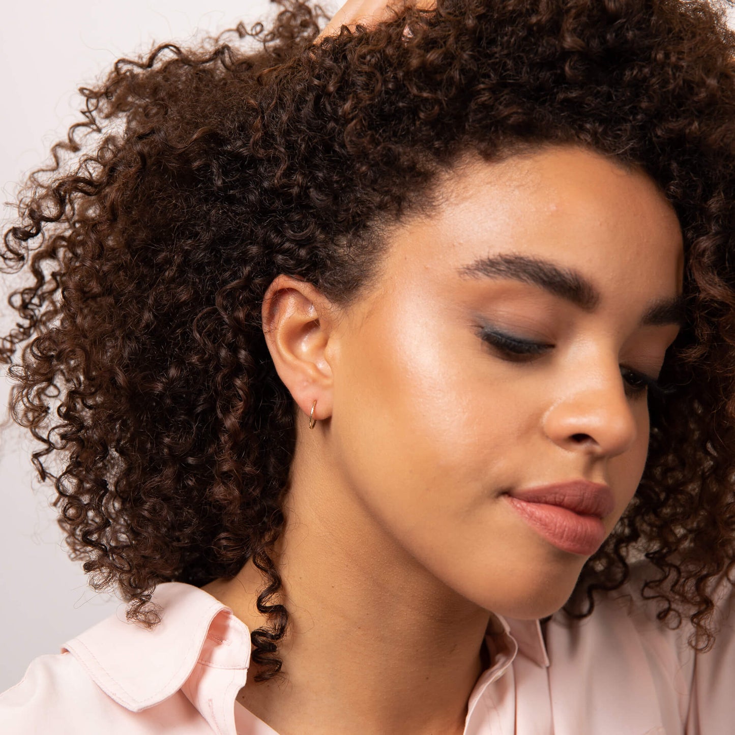 Gold Rope Effect Hoop Earrings