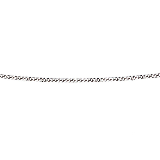 white gold diamond cut curb chain on white background